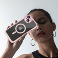 Case for iPhone 15 Plus, ERBORD Impact Guard, MagSafe, pink
