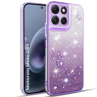 Case for Motorola Moto G86 5G, Glitter Flower, purple