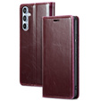 Flip case for Samsung Galaxy A54, ERBORD Waxy Wallet, red