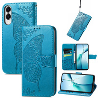Flip case for Samsung Galaxy S25 Edge, Butterfly, blue