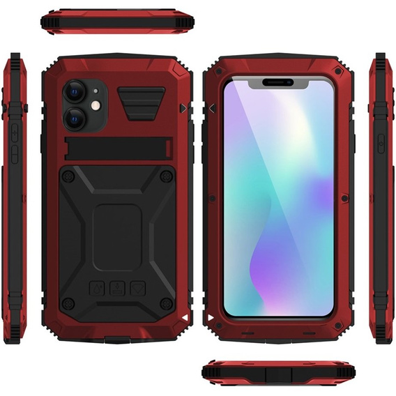 Armored case for iPhone 11, R-JUST, red / black