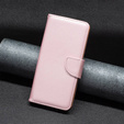 Flip case for Samsung Galaxy M33 5G, Wallet Litchi Magnet, pink rose gold