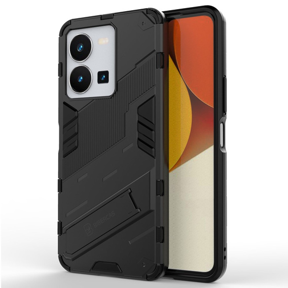 Case for Vivo Y35 4G, Military kickstand, black