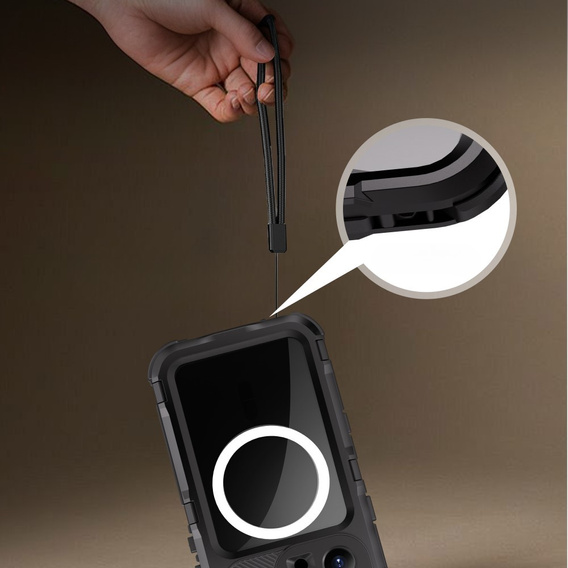 IP68 Waterproof Case for iPhone 16 Pro, SHELLBOX MagSafe, black
