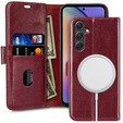 Flip case for Samsung Galaxy A54 5G, Wallet, do MagSafe, red