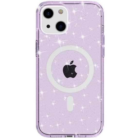 Case for iPhone 14, Dropproof MagSafe Glitter, purple