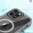 Case for iPhone 16 Pro, Shockproof Hybrid, with screen film, for MagSafe, grey