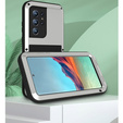 Love Mei Case for Samsung Galaxy S22 Ultra, armored without glass, silver