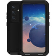Love Mei Case for Samsung Galaxy S24, armored with glass, black