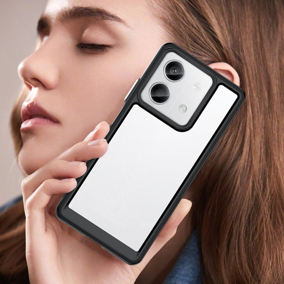 Case for Xiaomi Redmi Note 13 5G, Fusion Hybrid, transparent / black