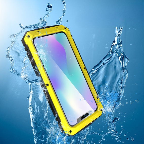 Armored case for iPhone 11, R-JUST, yellow / black
