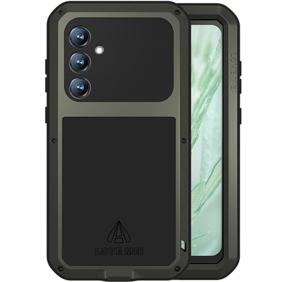Love Mei Case for Samsung Galaxy S23 FE, armored with glass, green