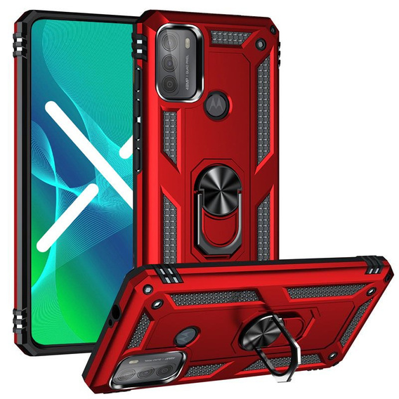 Armor Case for Motorola Moto G50, Nox Case Ring, red