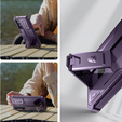 Armored case for Samsung Galaxy S24 Plus, Dexnor Full Body (Two Frames), purple