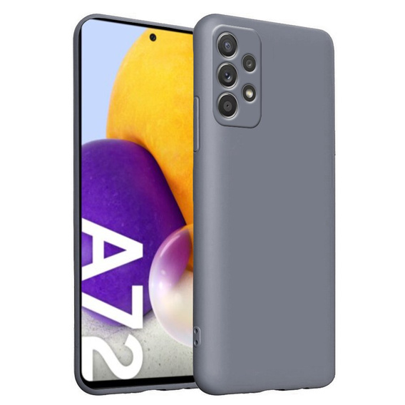 Case for Samsung Galaxy A72 / A72 5G, Silicone Lite, lavender grey