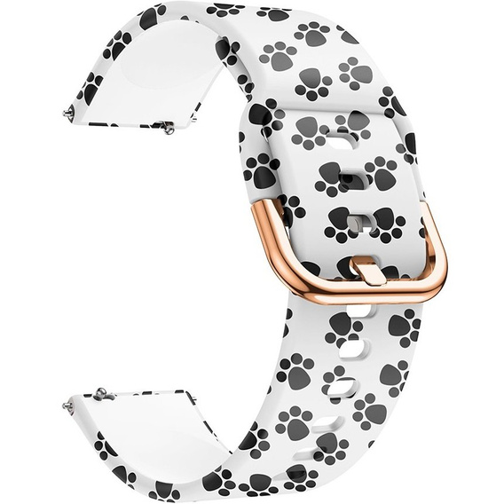 Silicone Strap for Samsung Galaxy Watch Active 20mm, Brown Leopard