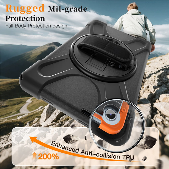 Armoured case with stand and shoulder strap for Lenovo Tab One