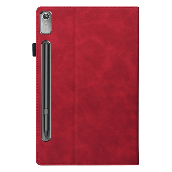 Case for Lenovo Tab P12, Classic, with space for stylus, red