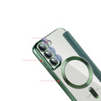 Flip case for Samsung Galaxy S22 5G, RFID Wallet MagSafe CamShield, green