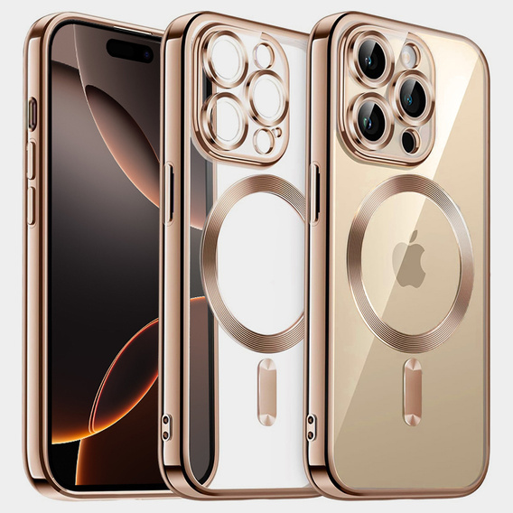 Case for iPhone 16 Pro, Electro MagSafe, desert titanium + Screen Glass