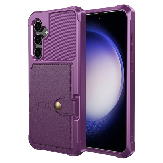 Case for Samsung Galaxy S23 FE, Card Holder Kickstand, purple