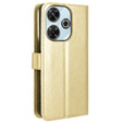 Flip case for Xiaomi Redmi 13, Crazy Horse Wallet, gold