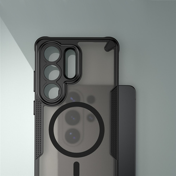 Armoured case for Samsung Galaxy S26 Ultra, for MagSafe, matte, black