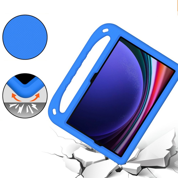 Children's case for Samsung Galaxy Tab S10 Lite / S10 FE / S9 FE, with handle, blue