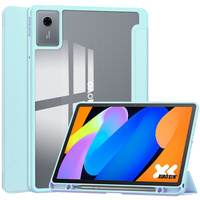 Case for Lenovo Idea Tab 11" 2025 TB336FU TB336ZU, with transparent back and stylus holder, blue