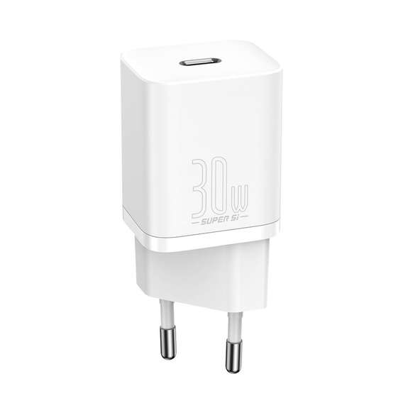 Baseus Super Si PD 30 W mains charger, 1× USB-C for smartphones