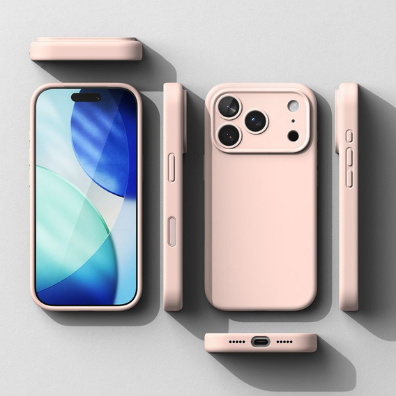 Ringke case for iPhone 17 Pro Max, Silicone Magnetic MagSafe, Pink Sand