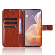 Flip case for Motorola Moto G85, Crazy Horse Wallet, brown