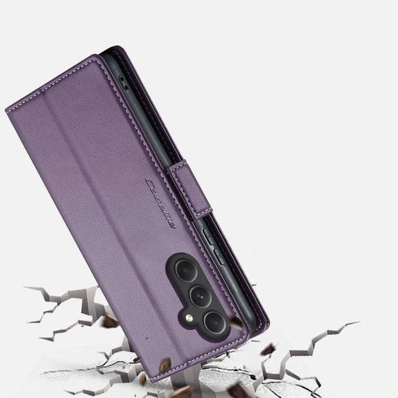 CASEME flip case for Samsung Galaxy A54 5G, Litchi Wallet, purple
