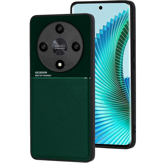 Case for Honor Magic 6 Lite 5G, with magnetic grip plate, green