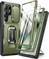 Case for Samsung Galaxy S24 Ultra, Tongate MECH Series with stand, green