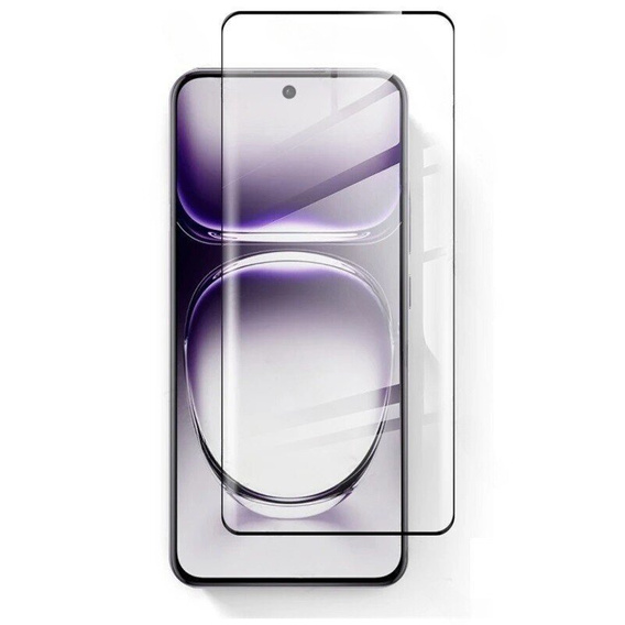 3D Tempered Glass for Oppo Reno 12 Pro, black frame