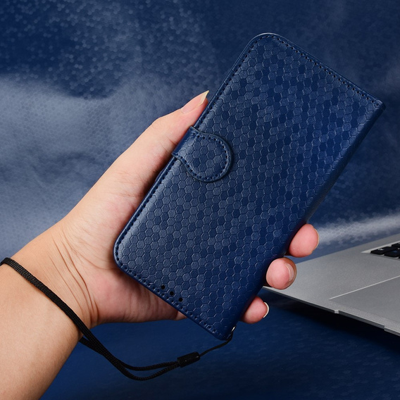 Flip case for Motorola Edge 60 Pro, Wallet Rhombus, blue