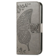 Flip case for Motorola Moto G24 / G24 Power / G04, Butterfly, grey