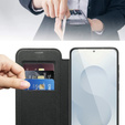 Flip case for Samsung Galaxy S25 Edge, RFID Wallet MagSafe CamShield, black