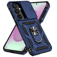 Armoured case with stand and lens cover for Samsung Galaxy S26, blue