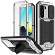 Armored case for Samsung Galaxy S22, R-JUST CamShield Slide, silver