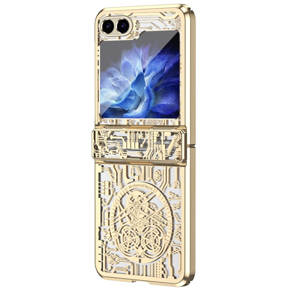 Case for Samsung Galaxy Z Flip7 FE / Z Flip6, Mechanical Legend, gold