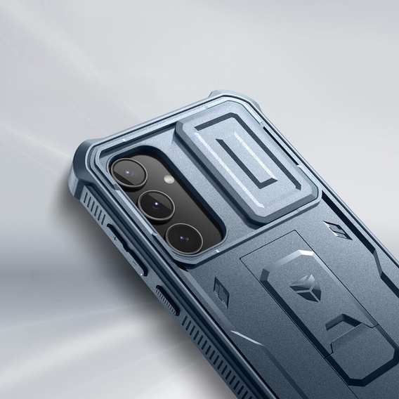 Armored case for Samsung Galaxy A55, Dexnor Full Body (Two Frames), dark blue