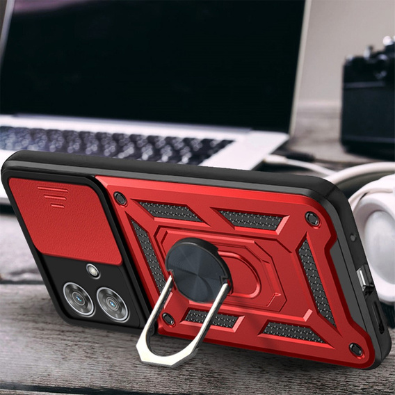 Case for Motorola Edge 40 Neo, CamShield Slide, red