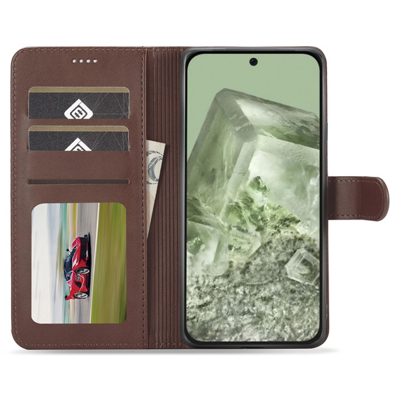 Flip case for Google Pixel 8A, LC.IMEEKE, brown