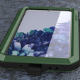 Love Mei Case for Samsung Galaxy S20 Plus, armored with glass, green