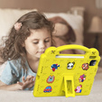 Children's case for iPad 10.9 2022 10 Gen, Cute Patterns, with stand, yellow