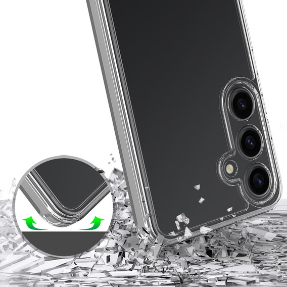 Case for Samsung Galaxy S24, Fusion Hybrid, with camera protection, transparent
