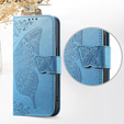 Flip case for Xiaomi Redmi 15C 4G/LTE, Butterfly, blue