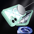 Case for iPhone 16, Shockproof, with glass, for MagSafe, green